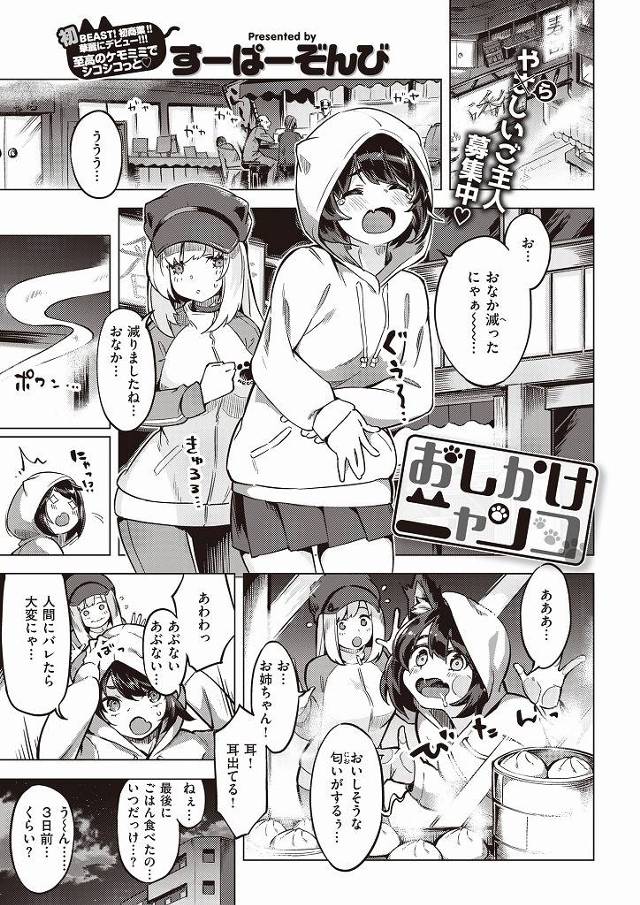 捨てられているところを拾って餌までくれた男に擬人化してエッチなお礼をしてしまうエッチな猫娘…寝ている男に夜這いをかけてエッチなロリボディでたっぷりとご奉仕しながらねっとり中出しセックス【すーぱーぞんび:おしかけニャンコ】