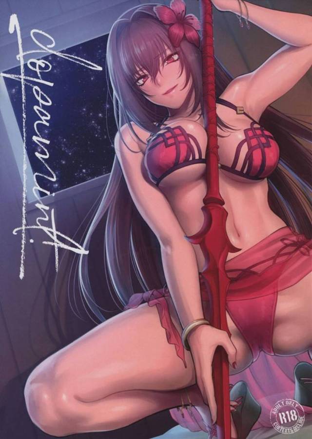 【Fateエロ漫画】スカサハとビーチへと訪れたショートヘア少女。ホテルに泊まった二人だったが、なんとその晩少女にふたなりチンポが生えてしまう。スカサハはそんなチンポを調べるという名目でフェラしたり、素股したりとエッチな事を施して何度も射精させる。【消火器】