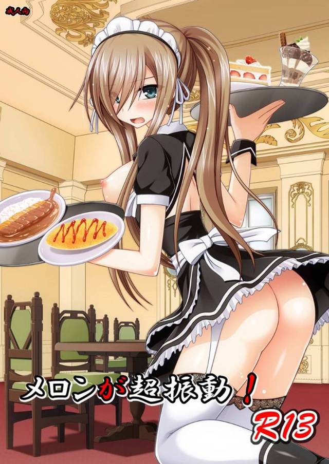 【エロ同人誌】いきなりメイド服風の制服を渡され着替えたティア…ノーパンノーブラでバレないように1日働いていたがお客さんにバレてしまう！店内でセックスしているとオーナーに止められお仕置きセックス！【茶琉】