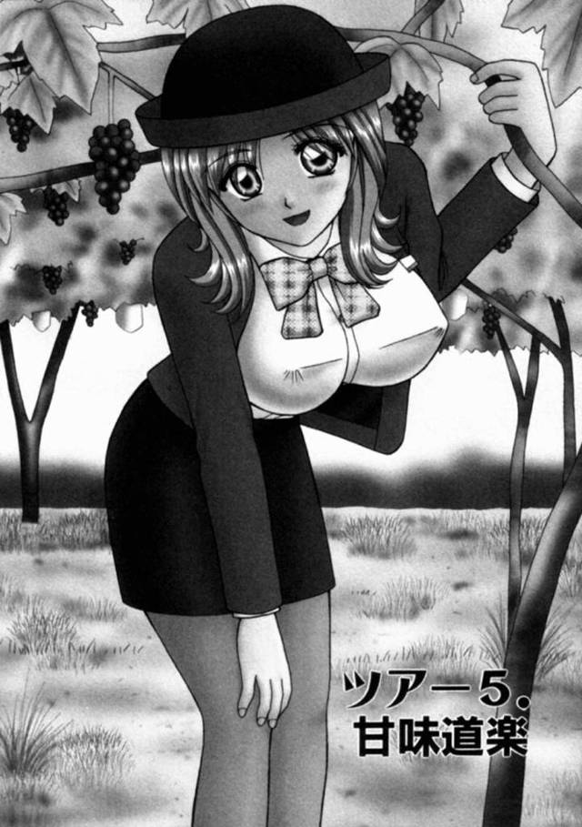 【エロ漫画】ひょんな事がきっかけでツアー客の男とホテルで二人きりとなった巨乳スレンダーなバスガイドのお姉さん。彼とセックスする展開となった彼女は欲情した彼にされるがままに乳首責め、手マンやクンニなどエッチな愛撫を受けた後、そのまま着衣セックスする事となる。