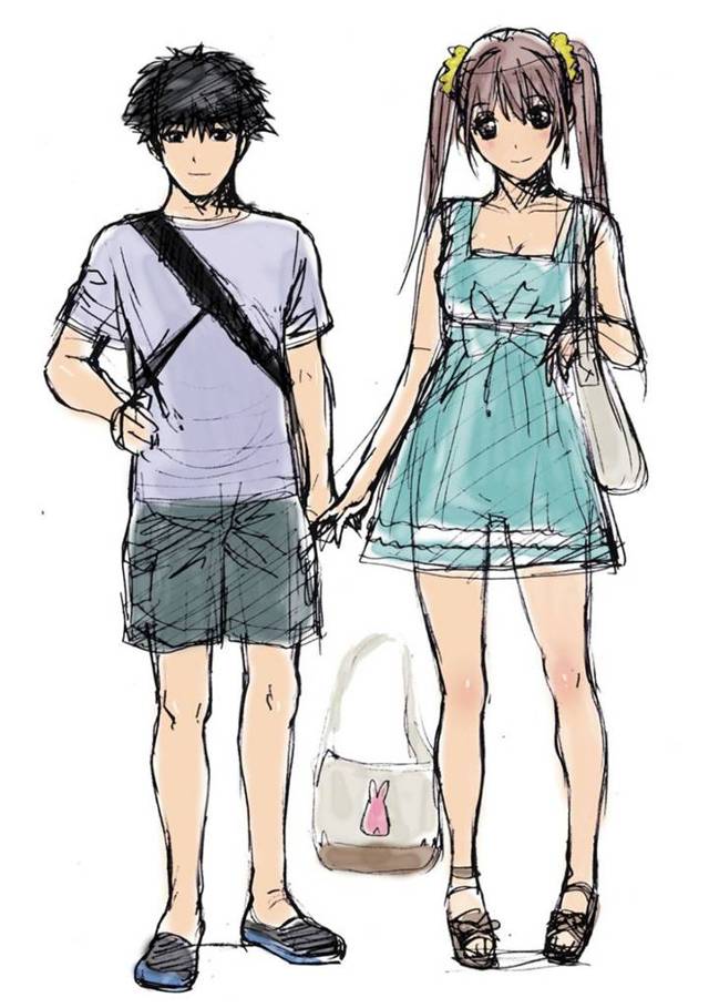 【エロ漫画】夏休みにお兄ちゃんと田舎にくるJK妹…夕日をバックに告白をしてキスから青姦イチャラブSEXを始めて連続イキしてしまう！【南野琴：妹は僕の恋人 5】