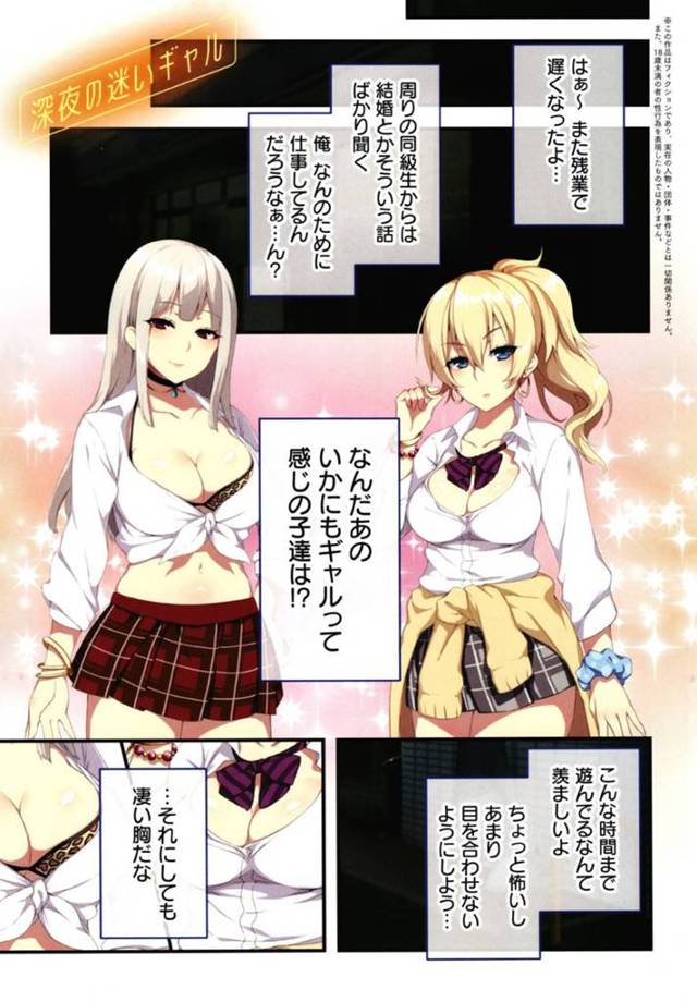 街で偶然出会ったサラリーマンの家に押しかけて無理やり泊めてもらうギャルJK２人組…無防備なおっぱいを見せつけてわざと誘惑し、交代で生ハメ中出し逆レイプして精液を搾り取る【ぷぅ崎ぷぅ奈：深夜の迷いギャル】