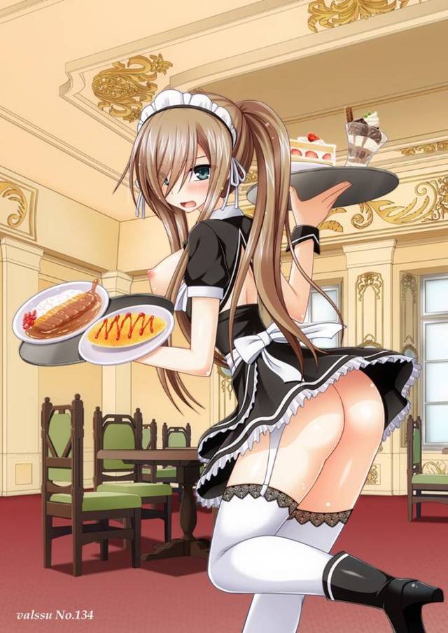 【エロ漫画】客にノーパンである事がバレてしまった店員の巨乳お姉さん。彼女はその事がきっかけで客の男たちにエッチな事を迫られてしまい、ディープキスされたり、クンニされたりと全身を愛撫されてしまう！