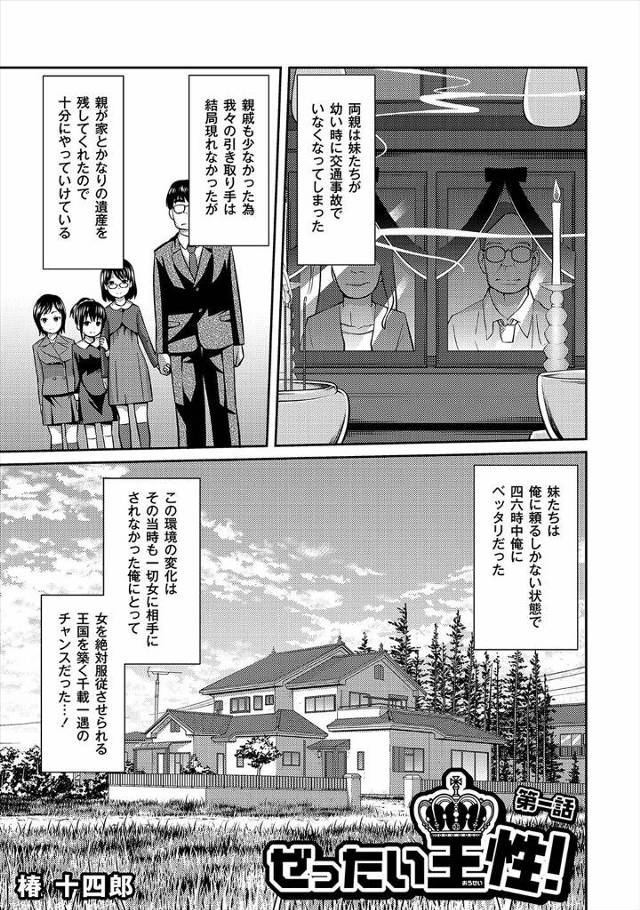 【エロ漫画】親が死んで莫大な遺産と家を手に入れた長男が年の離れたちっぱい妹たちを性奴隷にしていきフェラチオで顔射したり運動会でブルマ姿の妹にローターを仕込み体育倉庫でバックから中だし近親相姦！