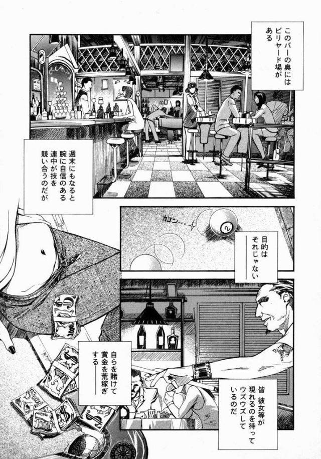 自分の身体を賭けるハスラー・・負け知らずの女王、キャッサリン・・睡眠薬、盛られて初の負け！！【卑怯男・輪姦・無料エロ漫画】