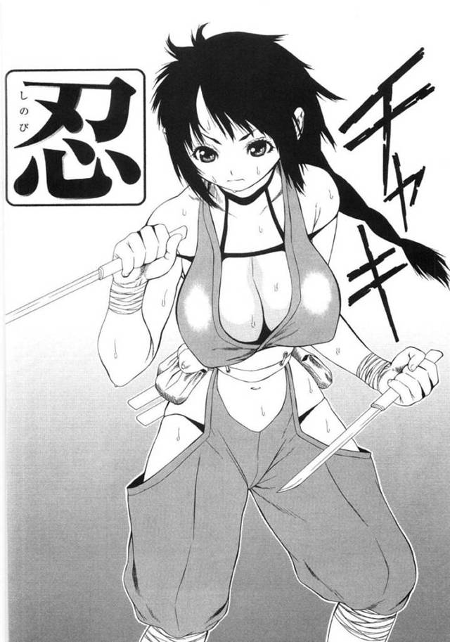 【エロ漫画】男たちに拉致監禁されてしまったムチムチくノ一娘…彼女は彼らから拷問を受ける事となり、次々と中出しされたり、イラマされたりと集団レイプを受ける！