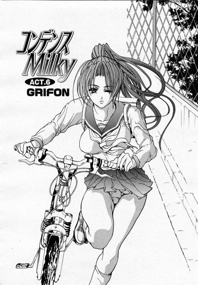 巨乳ポニーテールJK…ノーブラブルマで元カレを誘惑して校内で生ハメ中出しセックスする！【GRIFON：コンデンスMilky】