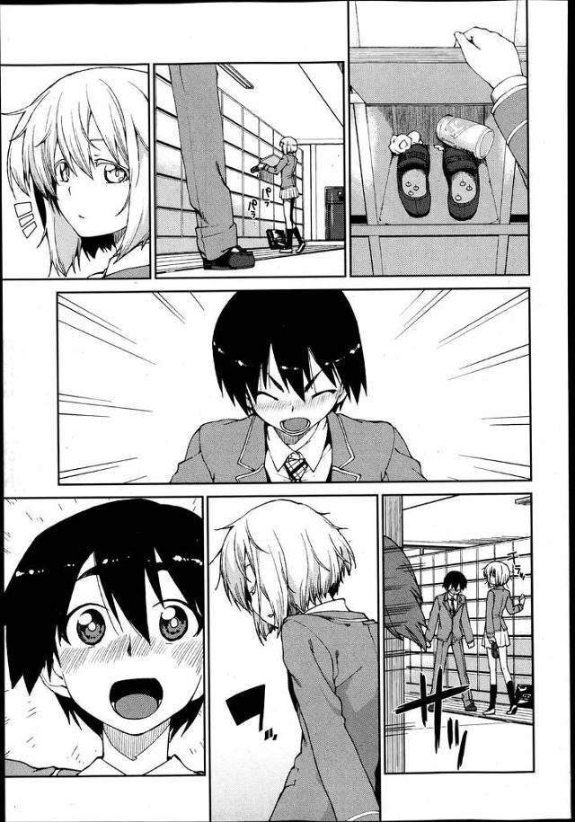 【エロ漫画】ツンデレな彼女とベロチューしてる先輩幼馴染を目撃して嫉妬したツインテのロリJKが教室で彼を逆NTR…