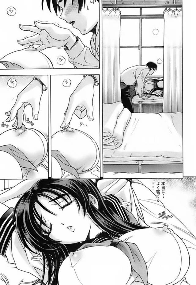 黒髪巨乳の美少女JＫ…一度寝ると起きることがなく、保健室で寝ている間に同級生に体を愛撫され生ハメ中出しセックスされる！【眠り姫は笑う：瓦屋A太】