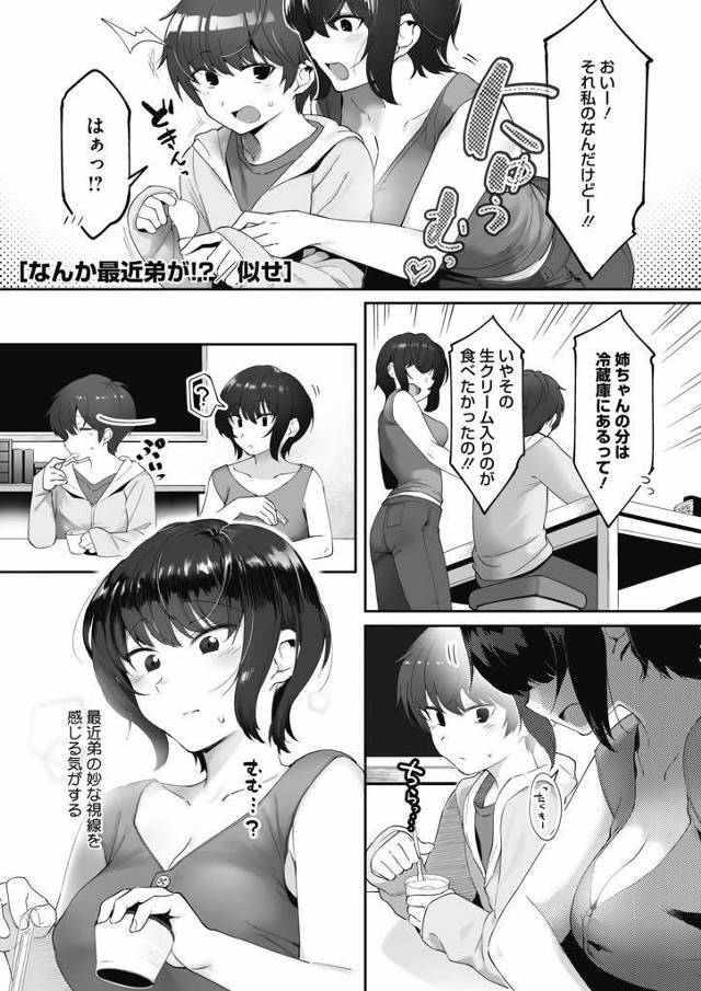 【エロ漫画】ノーブラ透け乳首の姉を見て勃起する弟が視線に気づかれ誤魔化せず徐々にセックスに持っていき姉弟相姦達成！