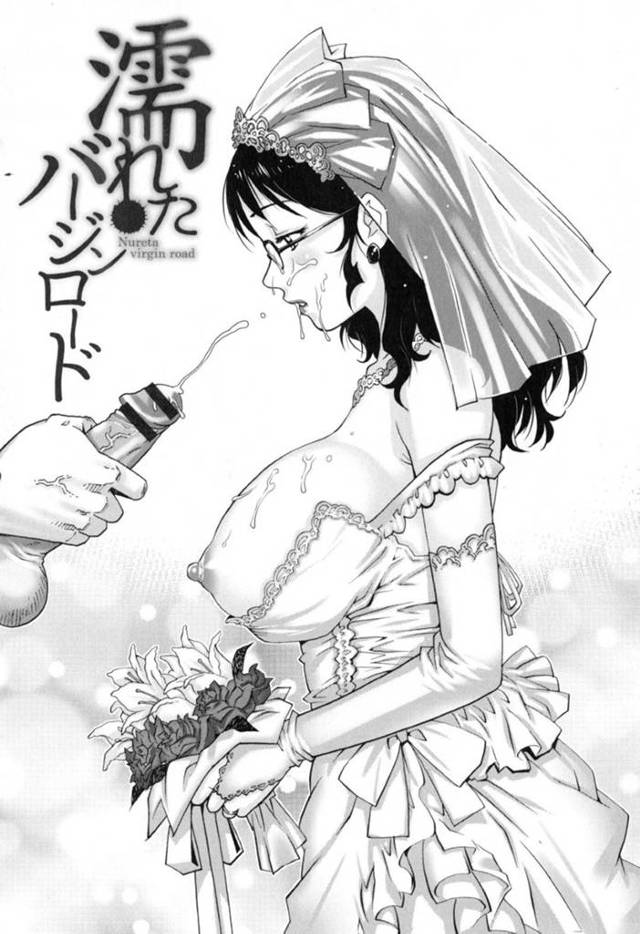 教頭先生と浮気しちゃうウェディングドレのムッツリスケベなメガネの先生…イチャイチャと乳首舐めされたりトロ顔の中出しセックスで寝取られちゃう！【やながわ理央：濡れたバージンロード】