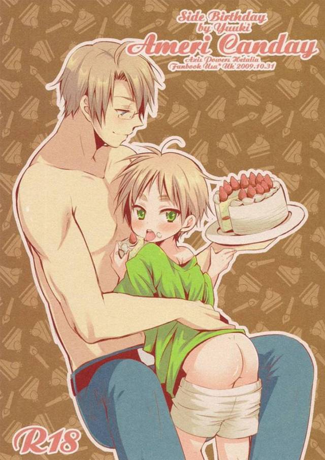 ケーキに薬を盛ってアメリカをショタ化しようとしたら自分がショタになってしまったイギリス…エッチなお仕置きを受けることになり、アナルを弄られたあと生ハメ中出し調教アナルファックでマゾアクメ