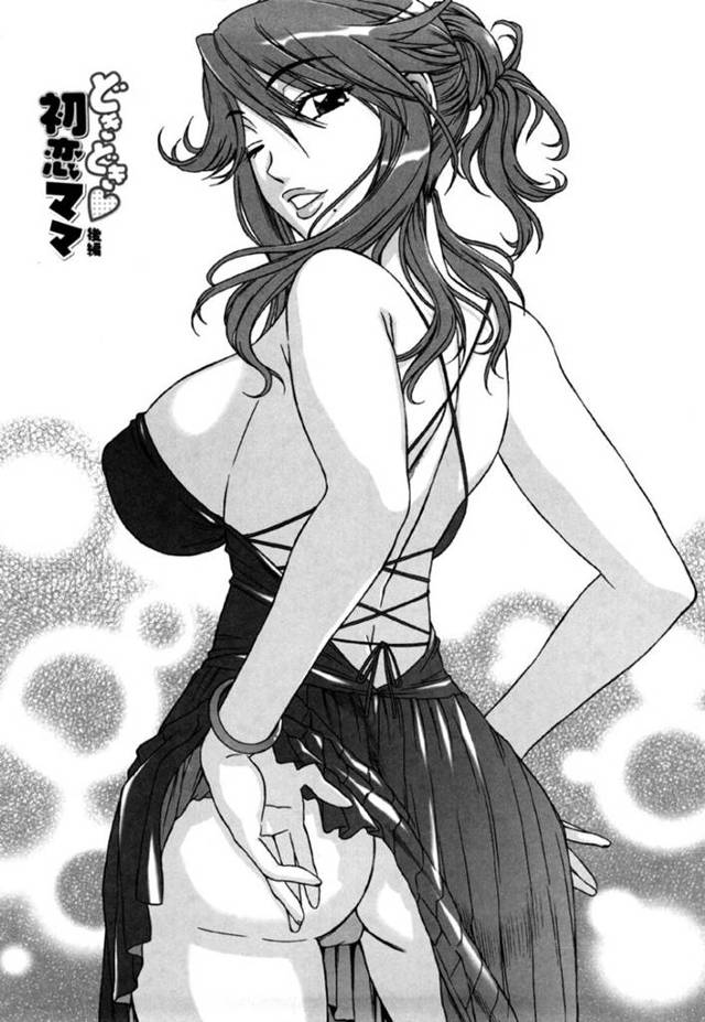 【エロ漫画】風呂でこっそり息子にエッチな誘惑をする淫乱ムチムチママが大量にぶっかけ射精をさせる母子相姦セックス！【はんざきじろう/どきどき初恋ママ 後編】