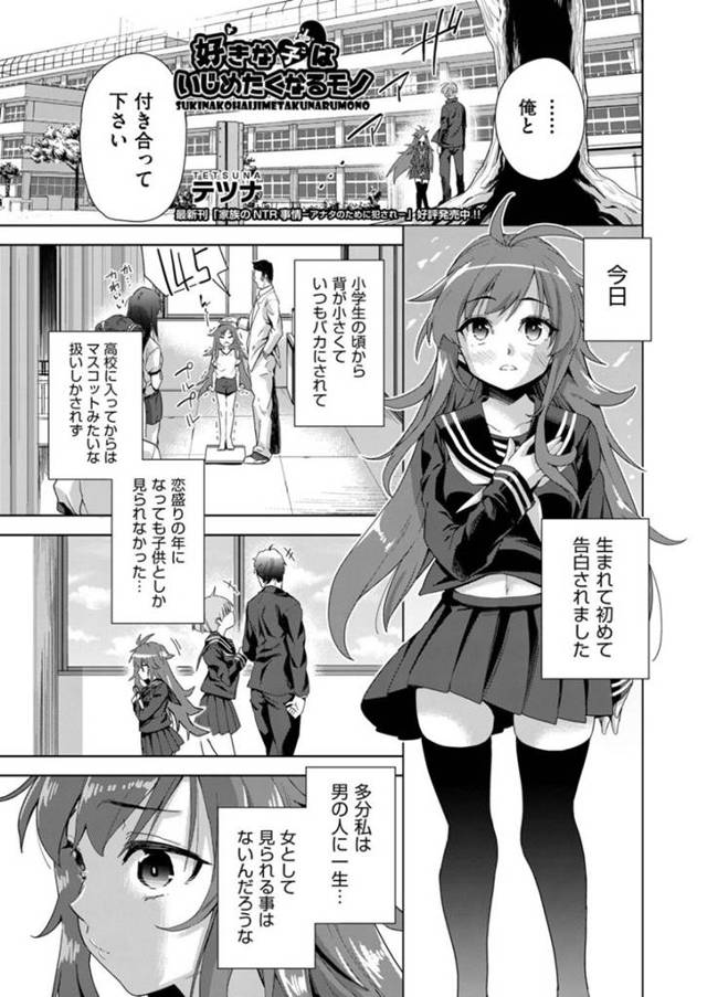 ドSな彼氏に襲われちゃうかわいいJK…逆レイプに玩具責めされたりしてトロ顔の中出しセックスしちゃう！【テツナ：好きな子はいじめたくなるモノ】