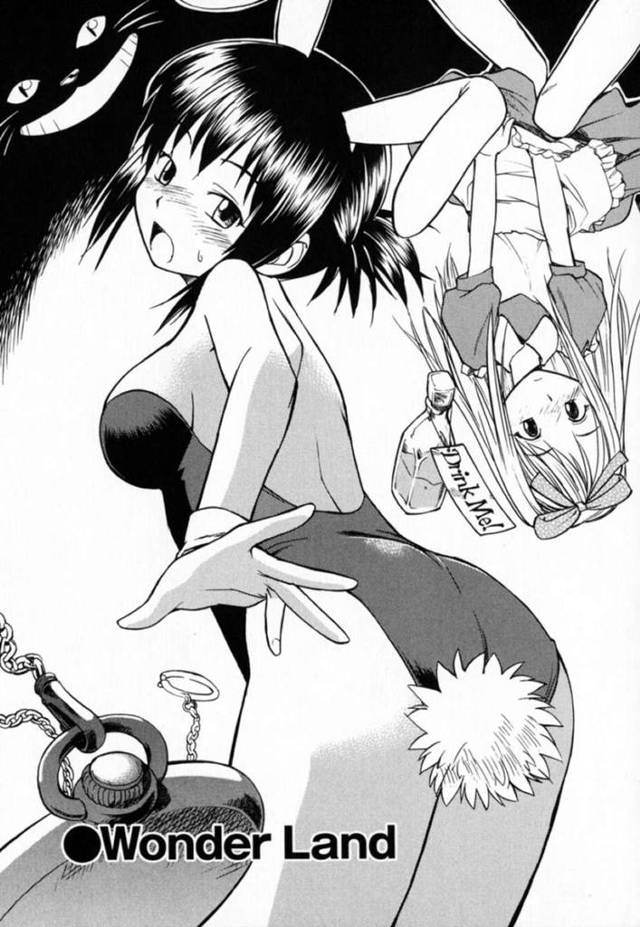 【エロ漫画】女王様のいたずらでふたなりチンポを生えさせられたメイド…こっそり逃げるウサギ娘を追いかけて青姦連続中出しアナルセックスでアクメしちゃう【ひねもすのたり：Wonder Land】