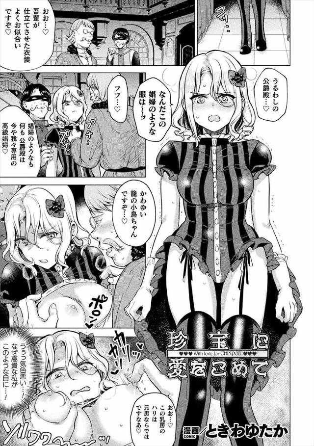 【エロ漫画】汚い奇襲でつかまった公爵様が魔術で可憐な美少女に女体化され、鬼畜男たちに処女マンコをめちゃくちゃに…