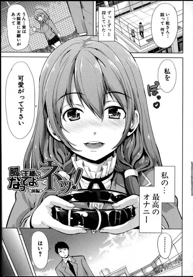 転校生の男子に飼い主になってほしいと迫り、ボンテージ姿でエッチを誘う変態美少女JK…ご奉仕フェラやパイズリや６９に興奮しまくり、夜の公園を露出散歩しながら青姦調教セックスしてマゾ絶頂【弥美津ヒロ：飼い主様になってよネッ！前編】