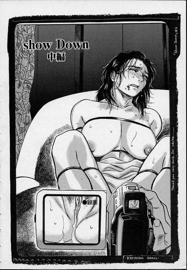 【長編・中編】show Down -中編- ！レイプ魔に縛られ・・脅され・・言いなりに！！【人妻脅迫強姦エロ漫画】