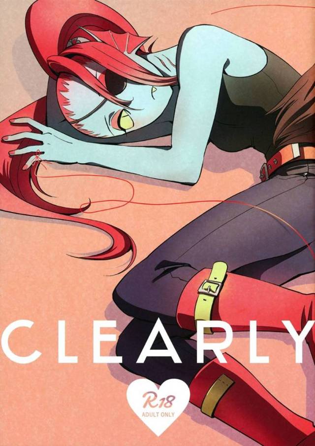 【エロ漫画】フリスクと二人きりの家でエッチな雰囲気になったアンダイン。満更でもない彼女は彼と求め合うようにディープキスしたり、手マンや乳首責めを受けて生ハメセックスする！