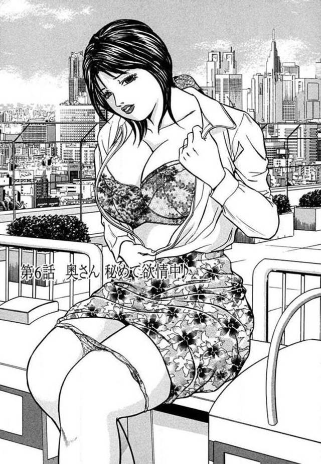 【不倫エロ漫画】バーゲンの熱気に当てられて屋上で休む巨乳人妻は駆り出されていた隣人の旦那と世間話をする【さくらの輝】