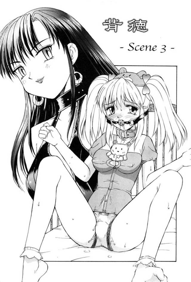 【エロ漫画】陰毛をきれいにしてなかった教え子にバイブベルトを履かせて授業に出させるドS女教師は、レズ調教セックスでさらなる絶頂イキを迎える！【水ようかん/背徳〜Scene3〜】