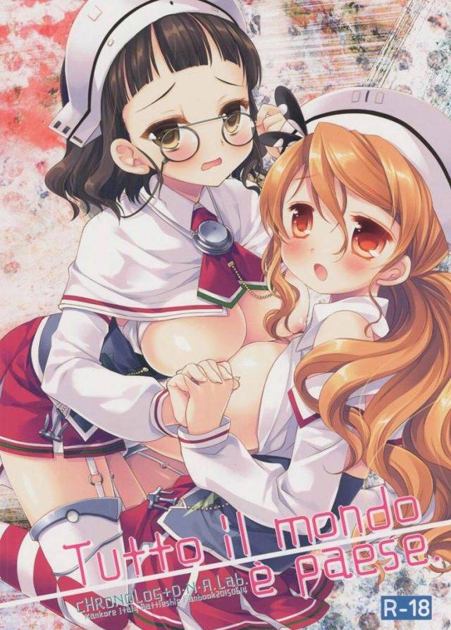 提督に良いダイエットと騙され立ちバックで突かれまくりのリットリオ！　提督に激しくマンコを掻き回されてエッチな声が我慢できないローマ！　【艦これ・イタリア艦・和姦同人誌】