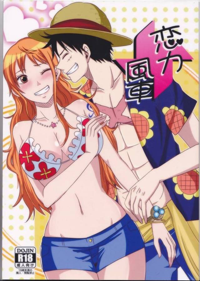 ナミを見てたらたまんなくなっちまったルフィ。　急にキスされドキドキしちゃったナミ。　【ワンピース・イチャラブ同人誌】