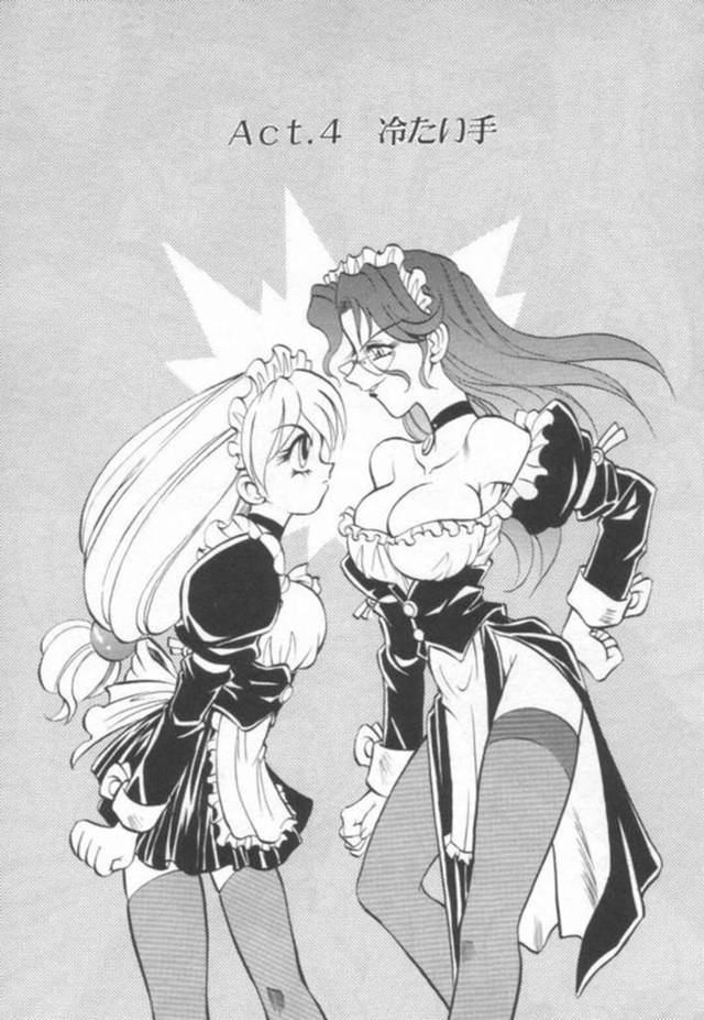 【お仕置きエロ漫画】公園にお姉さまを呼び出し喧嘩をする巨乳メイド【高岡基文】