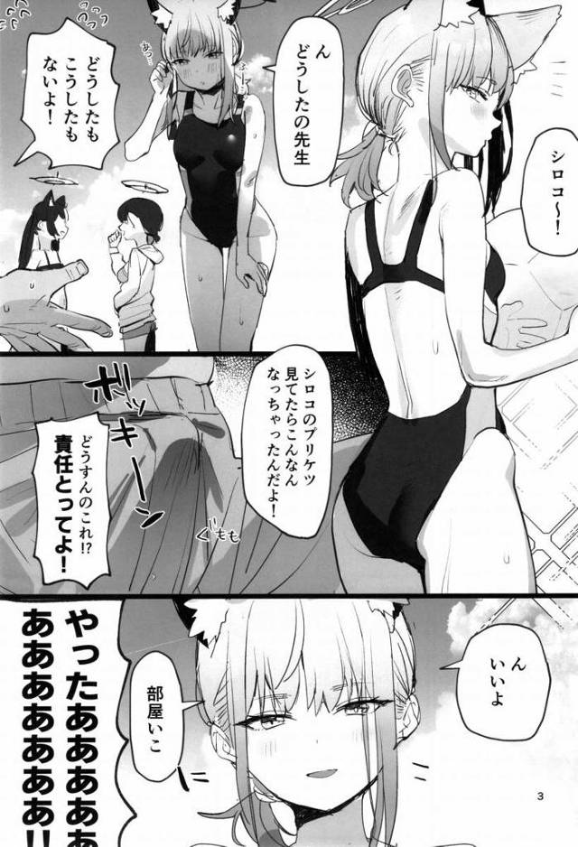 【エロ同人】シロコのプリケツ見てたらこんなんなっちゃったんだよ！責任とってよ！「ブルーアーカイブ/砂狼シロコ&十六夜ノノミ&小鳥遊ホシノ&奥空アヤネ」