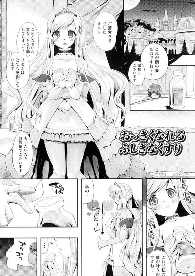 【淫乱エロ漫画】巨乳剤を飲んだお姫様が態度もでかくなり従人を誘惑！【かいづか】